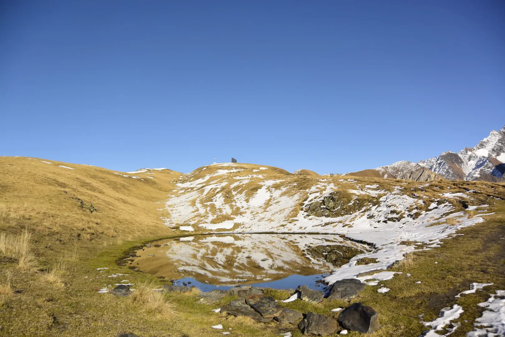 Mont de la Saxe, dal parcheggio di Raffort